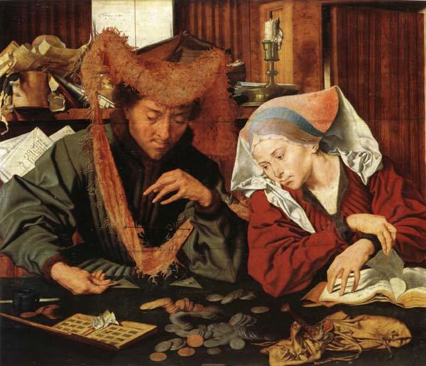 Marinus van Reymerswaele The Moneychanger and His Wife Sweden oil painting art
